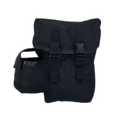 Black Tactical Ambidextrous Drop Leg Gas Mask Pouch W/ Shoulder Strap